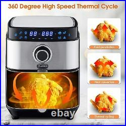 MOOSOO Electric Air fryer Oven Rotisserie 4.7 QT For Fish/Pizza/Chicken 1500W