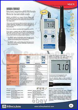 Milwaukee MW802 Digital pH EC TDS ppm COMBO Portable Meter Tester Instruments