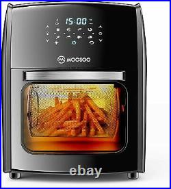 Moosoo Air Fryer Oven Pro MA30 XXL 12.7 Qt 1700W 10 Accessories & Recipe 8-in-1