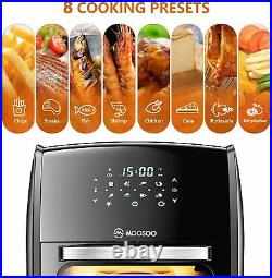 Moosoo Air Fryer Oven Pro MA30 XXL 12.7 Qt 1700W 10 Accessories & Recipe 8-in-1