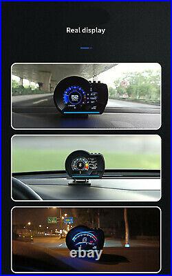 Multifunctional Digital Car Display HUD GPS Speedometer Turbo Temp Gauge OBD2