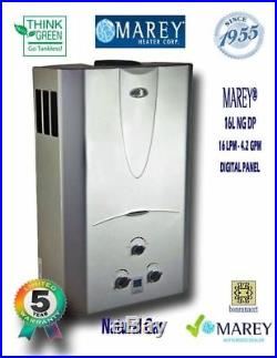 Natural Gas Water Heater Tankless Best On Demand Marey GA16NGDP 4.2 GPM