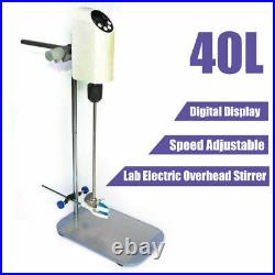 New 40L Digital Display Electric Overhead Stirrer Mixer Agitator Homogenizer Kit