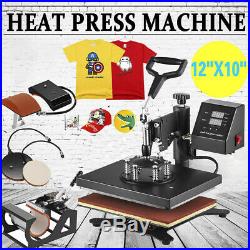 New 5 in 1 Heat Press Machine Swing Away Digital Sublimation T-Shirt /Mug/Plate