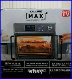 New Kalorik 26-qt. Digital MAXX 10-in-1 Air Fryer Toaster Oven w French Door 9ac
