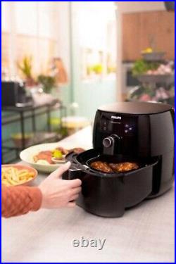 New Philips Twin TurboStar Digital Airfryer with Snack Cover, Black HD9741/56
