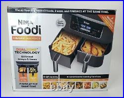 Ninja Foodi 6-In-1 Air Fryer 8 Qt 2 Basket Dual Cook Zone DZ201