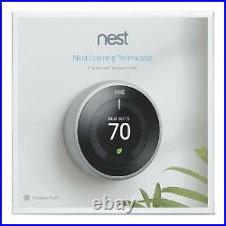 OB Nest T3007ES 3rd Generation Learning Programmable Thermostat Stainless Steel