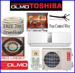 OLMO-TOSHIBA(Compressor)12K btu Ductless15 Seer Mini Split Heat Pump 115V