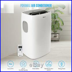 Portable 10,000 BTU Air Conditioner Dehumidifier AC Fan LCD + Window Kit, White