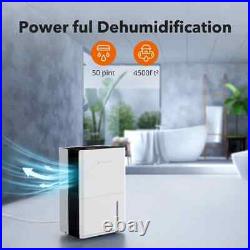 Powerful 50 Pint Digital Display 4,500 Sq Dehumidifier with Pump for Bedrooms