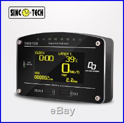 Rally Car Race Dash Dashboard Digital Display Gauge Meter Full Sensor Kit 9-16V