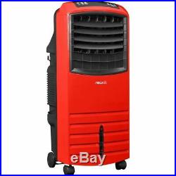 Red Evaporative Air Cooler with Built-In Purifier Filter, Portable Swamp Home Fan