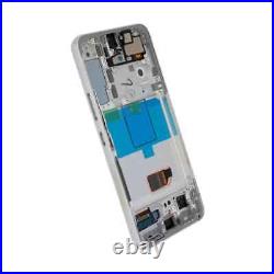Samsung Galaxy S22 S901 OLED Screen / Digitizer Assembly w Frame Phantom White