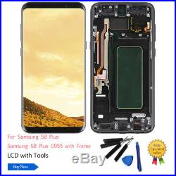 Samsung Galaxy S8 Plus G955 LCD Display Screen Digitizer + Frame Assembly Black