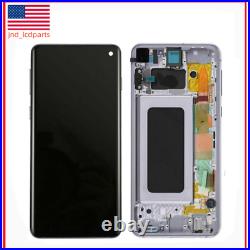 Silver LCD Display Touch Screen Digitizer Frame OLED For Samsung Galaxy S10 G973