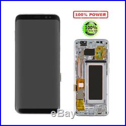 Silver Samsung Galaxy S8 LCD Display Touch Screen Digitizer Frame Replacement US