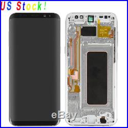 Silver Samsung Galaxy S8 Plus LCD Display Touch Scren Digitizer + Frame Assembly