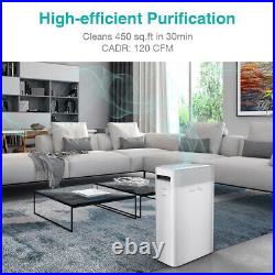 Smart Air Purifiers True HEPA Filter Ultra Quiet Air Cleaner for Home Allergies