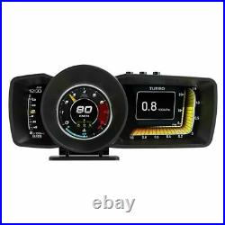 Smart Car OBD2+GPS Gauge HUD Head-Up Digital Display Speedometer Turbo RPM Alarm