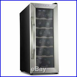 Stainless Steel Ivation 12 Bottle Thermoelectric Wine Cooler/Chiller