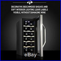 Stainless Steel Ivation 12 Bottle Thermoelectric Wine Cooler/Chiller