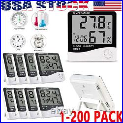 Thermometer Indoor Digital LCD Hygrometer Temperature Humidity Meter Alarm Clock