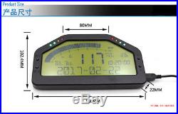 Universal Dash Race Display OBD2 Bluetooth Dashboard LCD Screen Digital Gauge