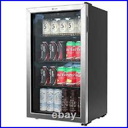 Vremi Beverage Refrigerator and Cooler 120 Can Mini Fridge for Soda Beer or Wine