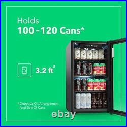 Vremi Beverage Refrigerator and Cooler 120 Can Mini Fridge for Soda Beer or Wine