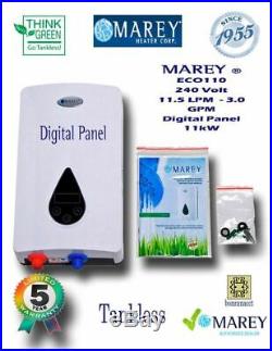 Water Heater Tankless Electric Best Tiny House 3 GPM 220V Marey ECO110